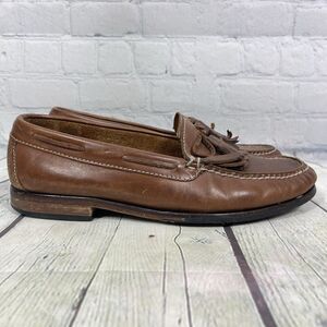 Cole Haan Loafer Shoes Men Size 9D Brown Leather Slip On Tassel Preppy Office